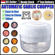 White Automatic Garlic Chopper 100 ML | Garlic Chopper |Chopper| Garlic Slicer| Slicer |Food Chopper |Mashed garlic|