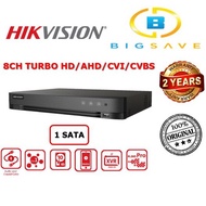 HIKVISION 8CH / 8 CHANNEL DS-7208HQHI-K1/E TURBO HD DVR RECORDER (UP TO 12CH IP)