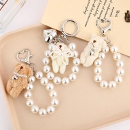 Korean Style Sweet Pearl Bear Bunny Doll Mobile Phone Pendant Doll Pendant Ins Style Bag Keychain Je