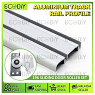 ECODIY🇲🇾 (PACKING 2pcs/3pcs) ALUMINIUM Track Rail Profile Cabinet Carcass Wardrobe Sliding Door Track Sliding Cabinet