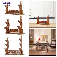 [Simhoa] Sword Stand Display Sword Rack, Wood Sword Holder, Wakizashi Japanese Samurai Gladius Sword