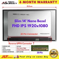 Reverse UPPA Laptop Screen 14' Slim 30 Pin HD FHD IPS Nano LM140LF6L MJXRM JH6NR B140HAN03 B140HAN06