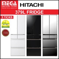 HITACHI R-HV490RS 379L MULTI-DOOR FRIDGE (MADE IN JAPAN) (NO FREE GIFT)