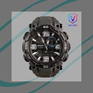 VOLKS 33039 Men Watch Original Dual Time Zone Watches Dual Time Display Watches Analog Digital Sport