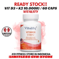 Vitality USA D3 10,000 IU + K2 120mcg - 60 Capsules D3K2 10000iu