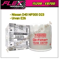 NISSAN NAVARA D40 D23 NP300 URVAN E26 OIL FILTER 15208-EB70D O3137 NISSAN NAVARA OIL FILTER 15208 EB