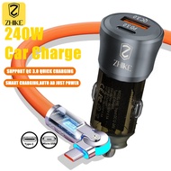 ZHIKE Car Charger Fast Charging 180° Rotation USB-A to Micro USB iP Fast Charging Car Charger 240W A