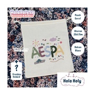 AESPA Canvas Drawstring Pouch Korean Style Gemes Fankit Myae Freebies Gift Kpop Korea Gift [READY][C