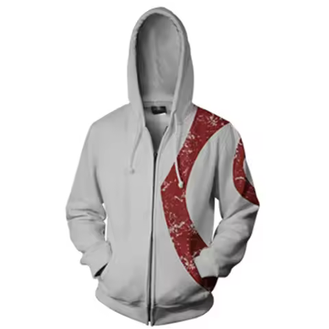 2025 enen Game God of War Hoodies Kratos Pullover Ares Cosplay Hooded Zeus 3D Printing Hoody Sweatsh