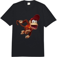 F169 Men's cotton T-shirt Super Mario Diddy Kong Vintage Smash Nintendo Icon Portrait Comfort Colors