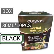 [OWH]Augeas Trial Pack Herbal Hair Dye Shampoo BLACK 30ML