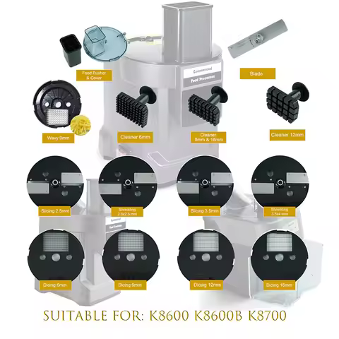 Multifunctional Vegetable Slicer Machine Accessories K8600B K8600 Full Size Slicing Shredding Dicing