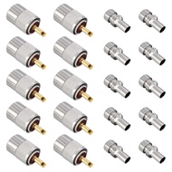 10 Pack UHF/PL-259 Solder Connector Plug with Reducer for RG8X RG8 RG59 LMR-400 RG-213 Coaxial Coax 