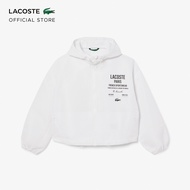 Lacoste Womens Short Oversized Hooded Jacket Join The Lacoste Game Parka & Blouson - Lifestyle ( Whi