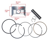 65.5mm Kit Omboh Pemasangan Cincin Omboh 15mm Pin Omboh untuk Loncin Zongshen Lifan Bashan Baja 250c