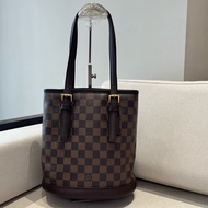 Lv棋盤格中古小水桶子母包 無子袋，95新
