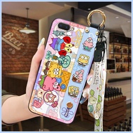 Wristband Fashion Design Phone Case For OPPO A5/A3s/Ax5/R15neo Shockproof Durable Soft case Cartoon Cute Anti-knock Lanyard