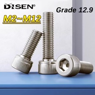 M2 M2.5 M3 M4 M5 M6 M8 M10 M12 Nickel Plating Grade 12.9 Allen HexagonHex Socket Cap Head Screws Bol