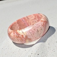 薔薇輝石 手鐲 全粉玉化 老礦原礦 內徑 59mm 玫瑰石 手環 桃花玉