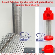 CNC mesh pipes replace regular nets for RED feces separation and aquarium feces
