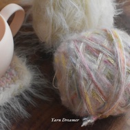 Festive Pink Gold Yarn Hand Blended Plush Yarn DIY Crochet Yarn Fancy Knitting Yarn