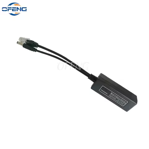 48V to 12V POE Splitter 10/100M PD Adapter Cable for CCTV Camera IEEE802.3af/at Output 12V 1-2A Stan