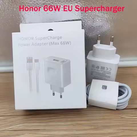 Honor Magic8 Lite 66W Fast Charger EU SuperCharge Power Adapter 6A Type C Cable For Honor 50 60 70 8