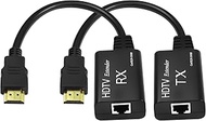 XMSJSIY HDMI Extender, HDMI Male to RJ45 Network LAN Extender 60m Converter Repeater Over Cat 5e/6 1