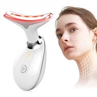 jieping Firming Wrinkle Removal Device for Neck Face, Double Chin Vibration Facial Massager with Three Uses LED Heat Modes for Skin Care Tightens and Lifts, Facial and Neck Massage Kit, Reducer Vibration Massager