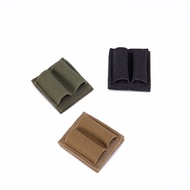 Tactical 2-Round Shell Holder 2 Hole Airsoft Buttstock Ammo Pouch Molle Bullet Magazine Carrier Adhe