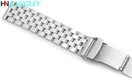 Brushed Stainless Steel Watch Band Strap 18mm20mm22mm24mm26mm Metal Replacement Bracelet Men Women BlackSilver WristBand