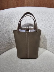 Hermes Picotin 18 大象灰銀扣 etoupe K Stamp