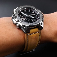 Strap Replacement Casio Watch GST-B400/B200 Series Men's Genuine Leather Watch Strap Accessories