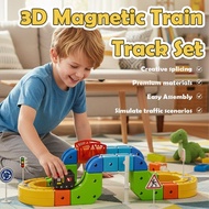 167/105/magnetic Train Set Electric Train Track For Kids Diy Race Car Track With Train J7q9