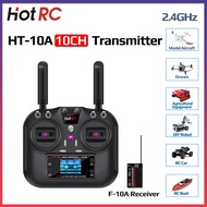 HotRC HT-10A 10CH 2.4G PWM Transmitter F-10A Receiver Radio System For RC Aircraft Remote Control Mo