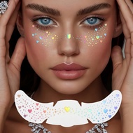 [Glitter Freckles Stickers] 6 Sheets Holographic Glitter Freckles Stickers | Heart Freckle Tattoos, 