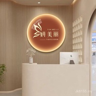 Mural LED Round Health Center Company with Light Hanging Painting Decorative Painting Signboard Logo