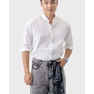 GENVIET JEANS Men's Long-Sleeved Shirt 100% Cotton, Elegant, Formal Straight Form TA1124C09141