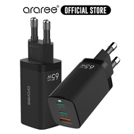 Araree A65W Adapter Multiport Quick Charging Adapter 65W 3-Port Wall Charger