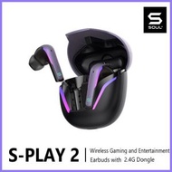SOUL - 【紫色】S-Play 2 真無線藍牙耳機 附USB Type C 2.4G 發射器