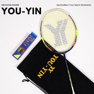Badminton Racket with PBSI Logo, Free Bag, Bonus Grip | Ready-to-use 24LBS racket |100% Original Bad