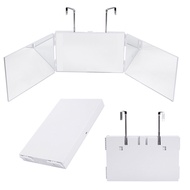 Adjustable 3-Way Haircutting Mirror with Light LED Foldable Three-Sided Makeup Mirror That Stands on