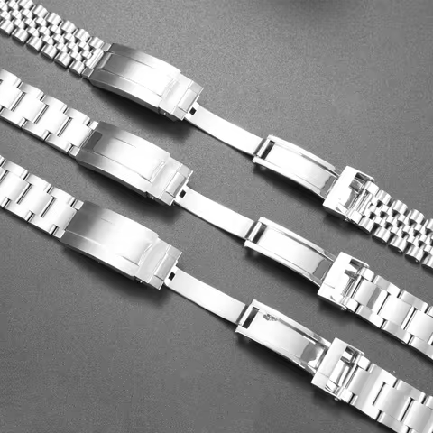 For Seiko 5 Sliver Watchband 18mm 19mm Curved End Solid Watchstrap Fit NXS73K1/SNXS7/SNXS75/SNXS77 J