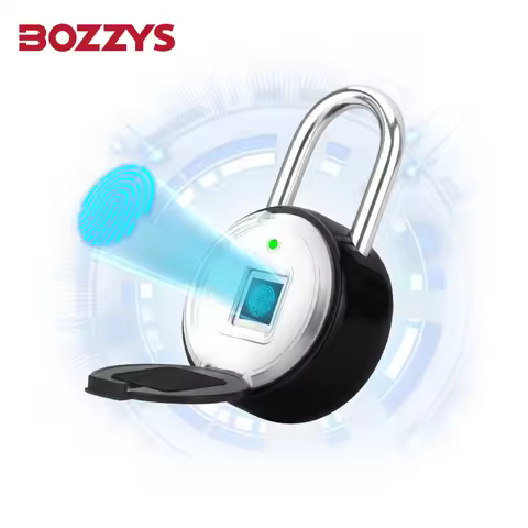 Fingerprint Padlock 20 Users 0.5s Unlock 365 Days Battery IP55 Waterproof 5000N Anti Theft TypeC Cha