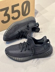 全新有盒adidas originals Yeezy Boost 350 V2 瑪瑙 黑武士 'Onyx" 織物 舒適 低幫休閒鞋 男女同款 黑色