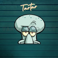 Sticker Stiker Vinyl - Peeker Squidward
