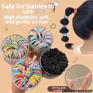 LEMONTREE9GP 100Pcs Kids Hair Accessories, Candy Colors Strawberry and Flower Print Hair Ties, Fashi