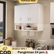 FUFU Minimalist 4-Door Upper Kitchen Set Hanging Kitchen Cabinet Hanging Kitchen Rack Multipurpose K