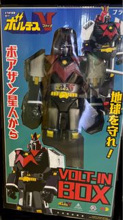 全新再版 優惠價 售完即止（V型電磁俠 大膠玩具系列）全新 原裝POPY 東映 V型電磁俠 菠蘿5號 Voltes V 超巨型 60cm高 大膠 Super Vinyl 60 cm tall 連 天空