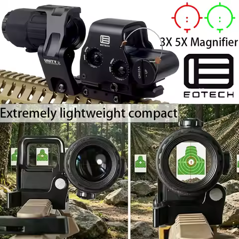 EOTECH EXPS3 XPS3 Optic Green Red Dot Holographic+3X 5X Magnifier G33 G43 G45 558 551 552 553 + Unit